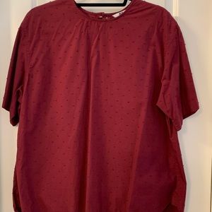 Burgundy Boxy Top